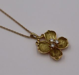 JEWELRY. Tiffany & Co. "Dogwood" 18kt Gold and