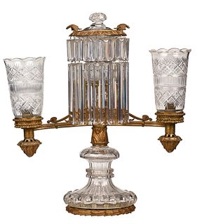 Lewis Vernon & Co. Gilt Bronze Argand Lamp