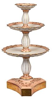 Paris Porcelain Three Tiered Compote