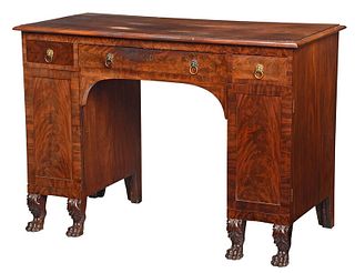 Extremely Rare Figured Mahogany Table Desk