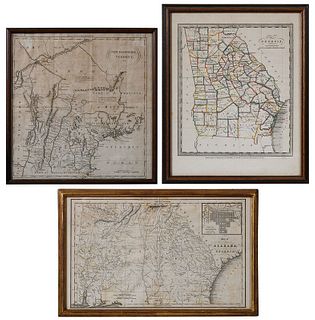 Three Georgia, Alabama, and Vermont Maps