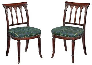 Pair of Baltimore Federal Mahogany Side Chairs