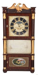 Labeled Georgia Classical Eagle Decorated Clock