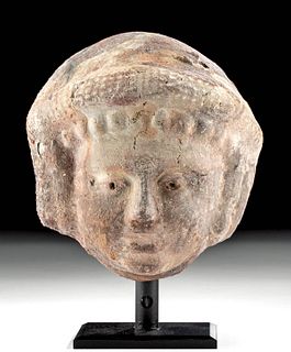 Greek Attic Pottery Mask - Apollo