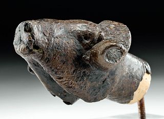 Naturalistic Roman Bronze Ram's Head
