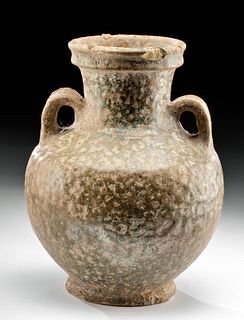 Parthian Pottery Amphora w/ Green Glaze