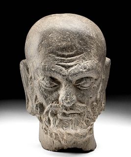 Gandharan Schist Head of an Ascetic