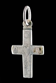 Spanish Colonial Silver Cross Pendant - 41.8 g