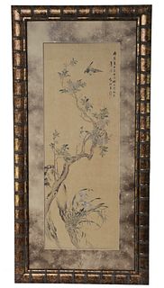Chinese Painting of Flowers and Birds by Weng Luo
