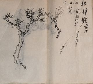 Chinese Sketchbook of Draft Paintings by Pu Ru