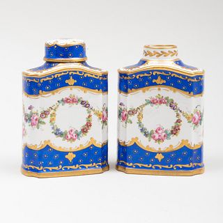 Pair of Paris Porcelain Tea Caddies