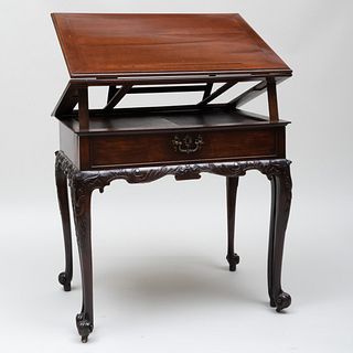 Fine George III Carved Mahogany Architect's Table