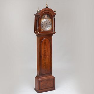 George III Mahogany Tall Case Clock, dial signed Geo. Vorkins, New Town