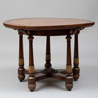 Regency Style Inlaid Mahogany Center Table