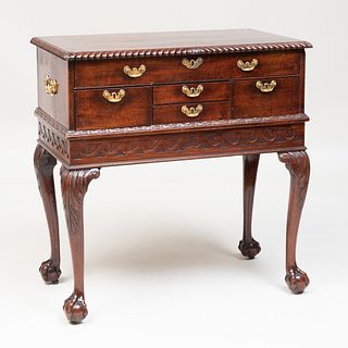 George II Carved Mahogany Cabinet on Later Stand