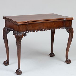 George II Carved Mahogany Games Table