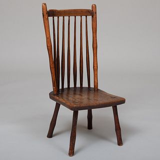 English Oak and Fruitwood Windsor Child's Chair
