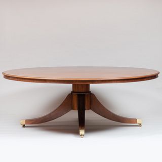 George III Style Brass Inlaid Mahogany Breakfast Table, of Recent Manufacture