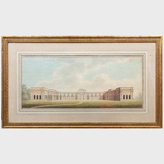 Benjamin Wyatt (1775-1850): Perspective View of the Interior of the Stable Court of a House Designed for His Grace the Duke of Wellington