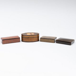 Four Lacquer Snuff Boxes