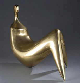 Itzik Benshalom, Reclining Woman/9S. Bronze