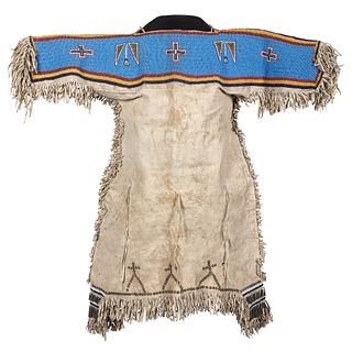 Sioux Girl's Beaded Hide Dress, From the Collection of Robert Jerich, Illinois