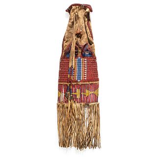 Sioux Beaded and Quilled Tobacco Bag, From the Collection of Robert P. Jerich, Illinois