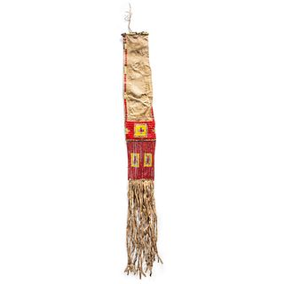 Sioux Quilled Hide Tobacco Bag, From the Collection of Nick and Donna Norman, Colorado