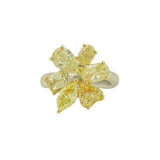 4.95ct Fancy Yellow Diamond Ring