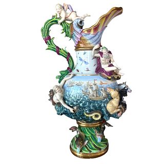 A MEISSEN 'ELEMENTS' EWER EMBLEMATIC OF WATER