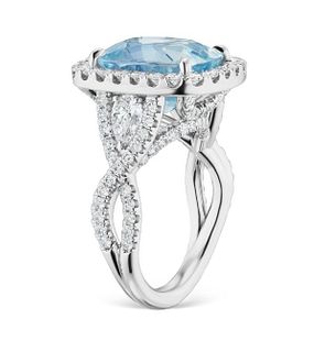 10.10ct Icy Sapphire And 2.15ct Diamond Ring