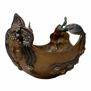 Bronze Icarus "Peacock Bowl" By Alexsander Danel