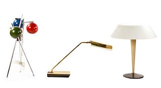 Group of Three Mid-Century Modern Table Lamps