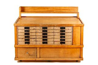 Vintage Custom-Made Artist's Storage Cabinet