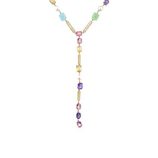 50.00TCW Colored Stone And Diamond Necklace