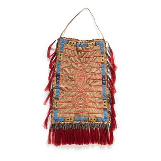 Sioux Quilled and Beaded Elk Dreamer Society Bag, From the Collection of Nick and Donna Norman, Colorado