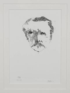 Leonard Baskin, Portraits. Litho/Woodcut.