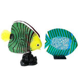 Pair of Art Glass Fish