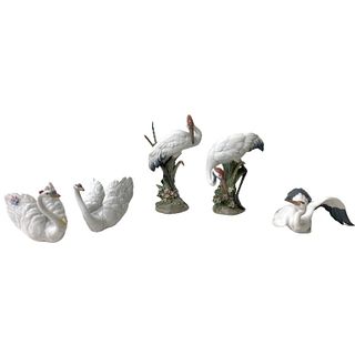 Collection of 5 Lladro Birds