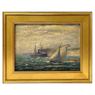 James G Tyler (1855-1931) Ship Scene