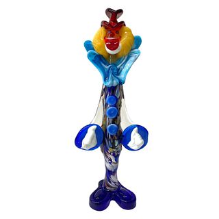 Murano Clown Art Glass Sculpture
