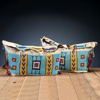 Sioux Beaded Possible Bags, Matched Pair, From the Collection of Robert Jerich, Illinois