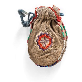 Early Sioux Quilled Amulet Bag, From the Collection of Robert P. Jerich, Illinois