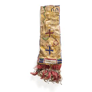 Sioux / Arapaho Beaded Hide Ghost Dance Bag, From the Collection of Robert Jerich, Illinois