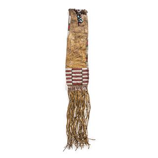Cheyenne Beaded Hide Tobacco Bag, From an Estate in Sinking Springs, Ohio