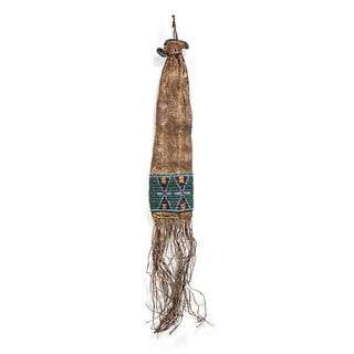 Cheyenne Beaded Hide Tobacco Bag, From an Estate in Sinking Springs, Ohio