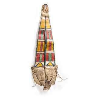 Apsaalooke [Crow] Child's Painted Parfleche Horse Crupper, From the Stanley B. Slocum Collection, Minnesota