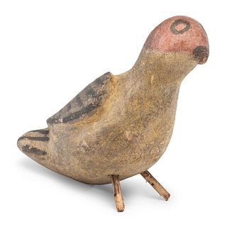 Pueblo Carved Wood Parrot, From an Estate in Sinking Springs, Ohio
