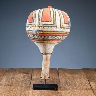 Large Pueblo Polychrome Gourd Rattle, From the Collection of Dick Jemison, Alabama