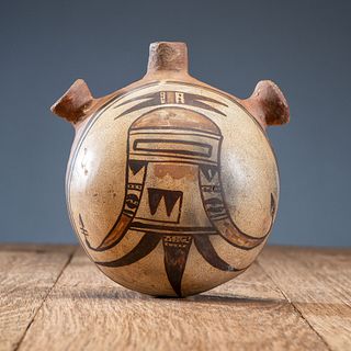 Nampeyo of Hano (Hopi-Tewa, 1857-1942) Attributed, Polychrome Pottery Canteen
